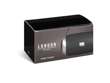 Swiss Cougar London Bluetooth Speaker  Fm Radio - Black Only