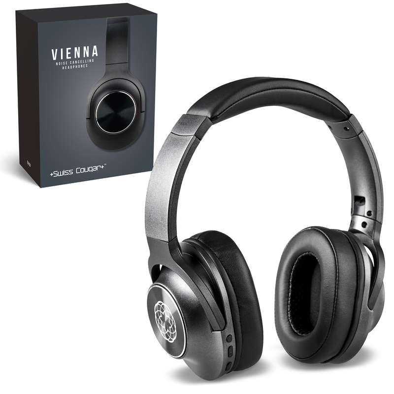 Swiss Cougar Vienna Noise Cancelling Heaphones - Black