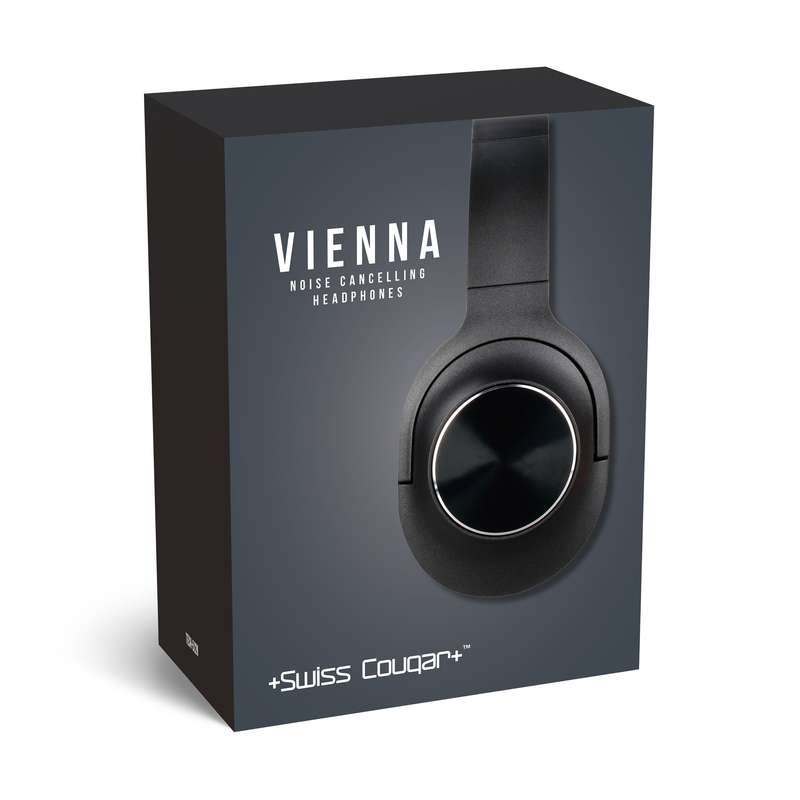 Swiss Cougar Vienna Noise Cancelling Heaphones - Black