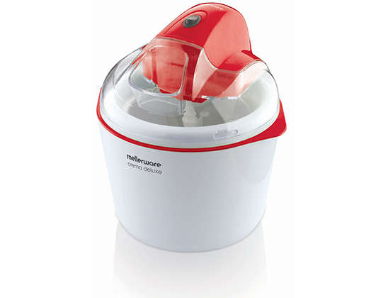 Ice Cream Maker Plastic White 1.5L 12W "Crema Deluxe"