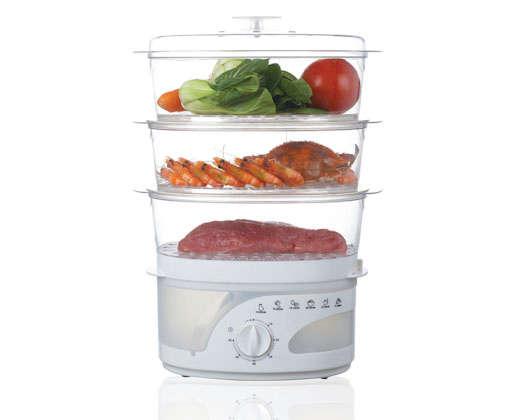 Food Steamer With Timer Plastic 3 Tier / 9L 800W "Dim Sum"
