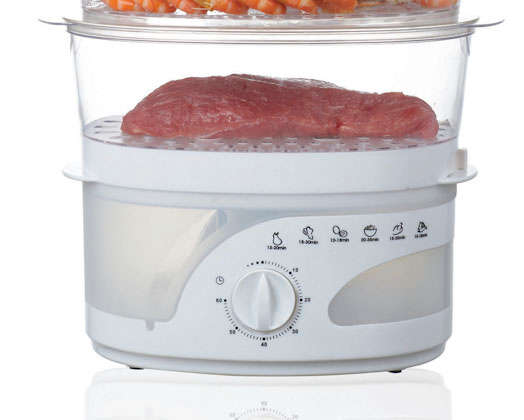 Food Steamer With Timer Plastic 3 Tier / 9L 800W "Dim Sum"
