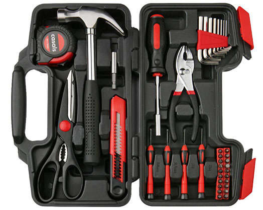 Hand Tools 39 Piece Set Steel Red