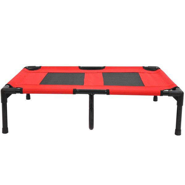 Dog Elevated Cot Bed - Large (Red)