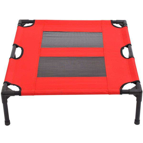 Dog Elevated Cot Bed - Large (Red)