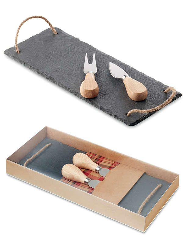 Slate Cheeseboard Set - Black