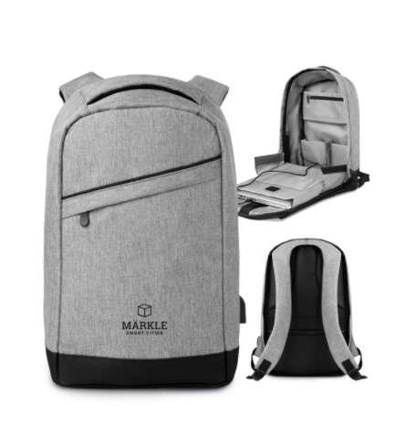 Berlin Laptop Backpack - Grey
