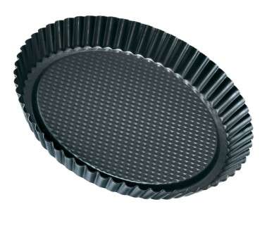 Zenker Black Metallic Fruit Tart Tin Rolled Edge 28cm