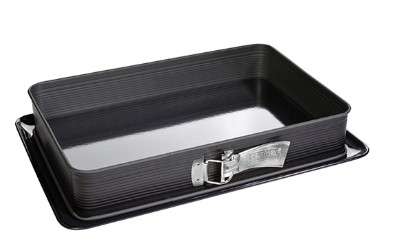 Zenker Deluxe Rectangular Springform Enamel Leakproof Base 42x29x7cm