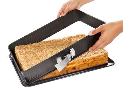 Zenker Deluxe Rectangular Springform Enamel Leakproof Base 42x29x7cm