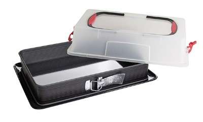 Zenker Deluxe Rectangular Springform Leakproof Base, Cover & Scraper 4piece