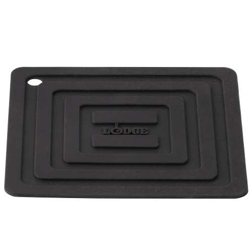 LODGE 14.76CM SILICONE POT HOLDER BLACK