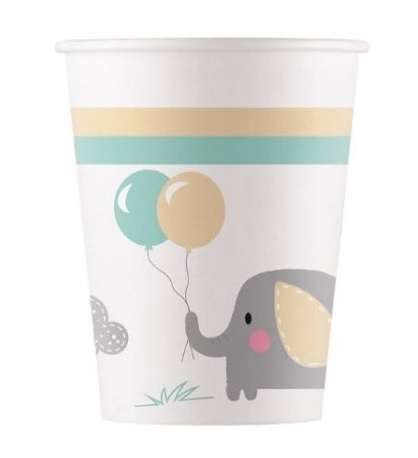 ELEPHANT BABY PAPER CUPS 200ML 8CT