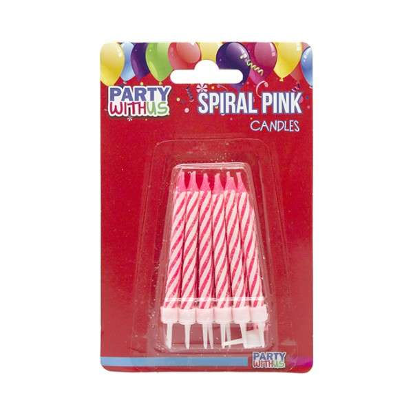 CANDLES PWU BIRTHDAY PINK 12CT
