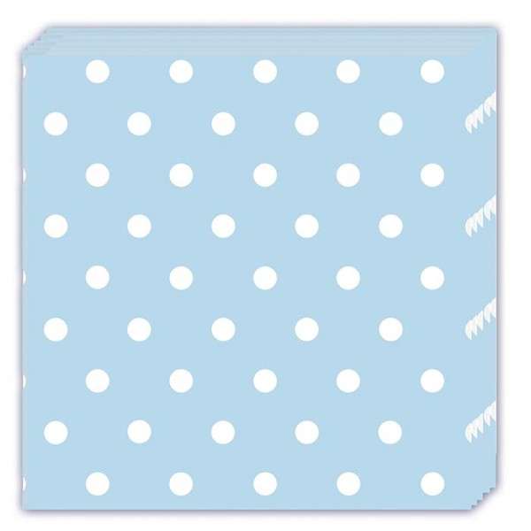 NAPKINS BLUE DOTS THREE PLY 33X33CM 20CT