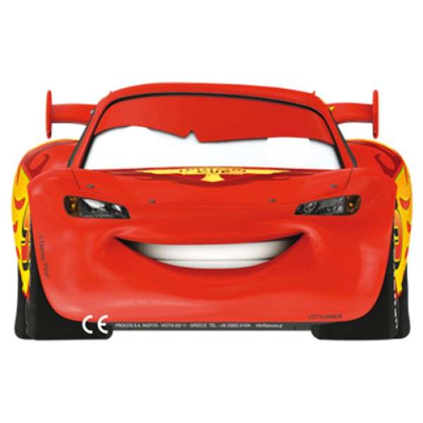 CARS 3 PARTY FAVOUR DIE CUT MASKS 6CT