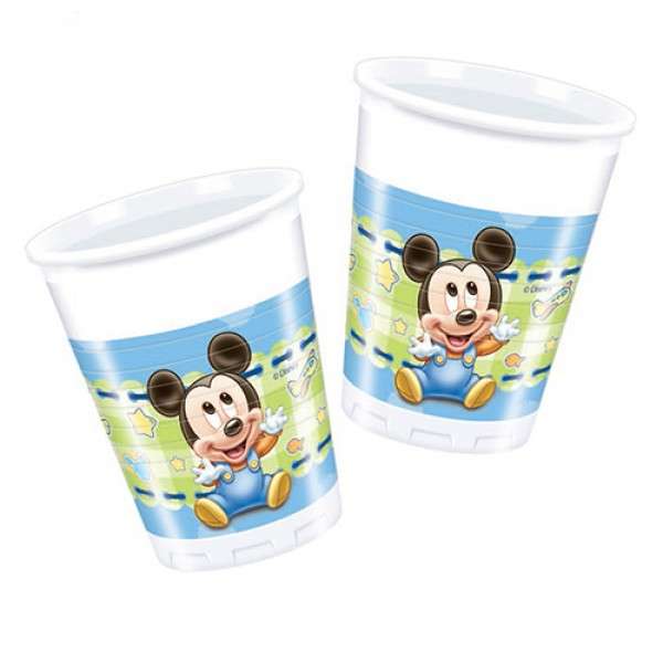 BABY MICKEY PLASTIC CUPS 200ML 8CT