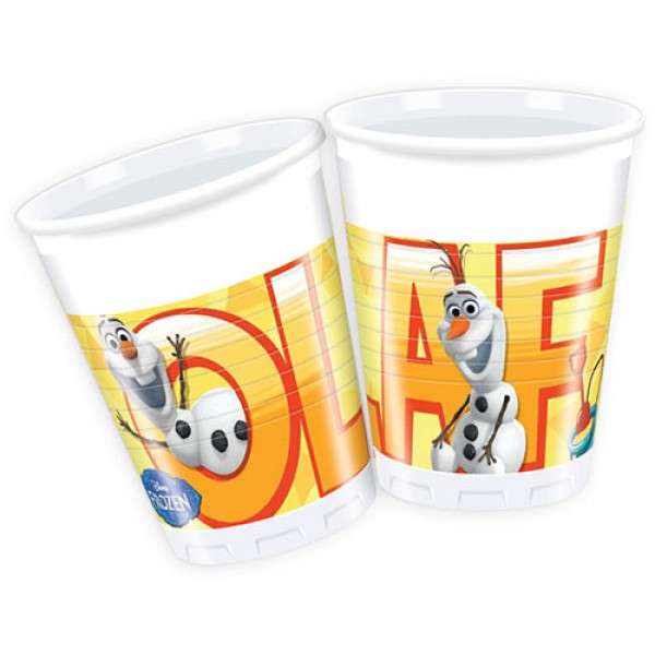 OLAF SUMMER PLASTIC CUPS 200ML 8CT