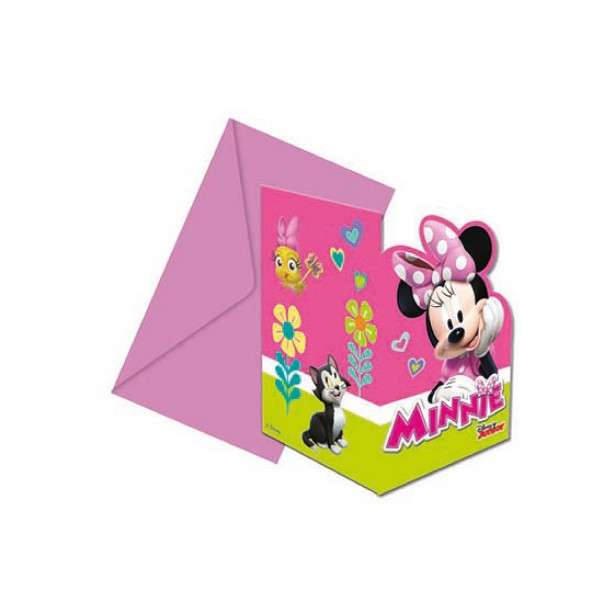 MINNIE HAPPY HELPERS DIE CUT INVITES&ENVELOPES 6CT