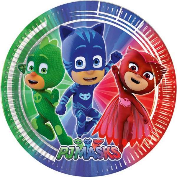 PJ MASKS PAPER PLATES LARGE 23CM 8CT