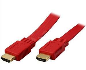 HDMI M-M 25M(VER 1.4) RED FLAT