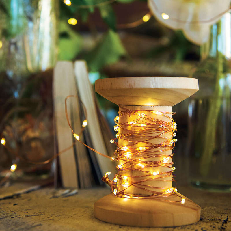 Lighting Chain with Wooden Spool