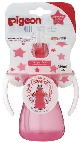 PETITE STRAW BOTTLE 150ML PINK Total