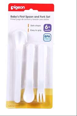 BABY'S "FIRST" SPOON & FORK SET 3 PCE
