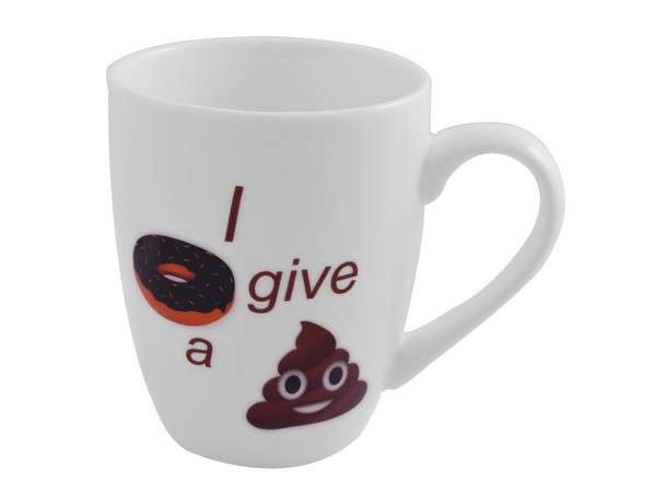 Emoji Oval Cone Mug - Don't give a poop