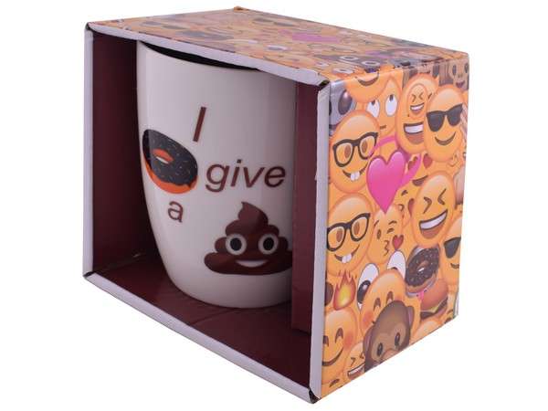 Emoji Oval Cone Mug - Don't give a poop