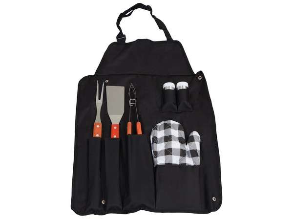Wooden Braai Set Apron