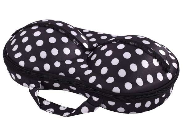 Bra Travel Case - Turquoise - White
