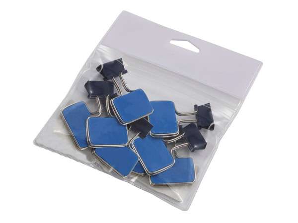 PVC Bag & Clips - Blue