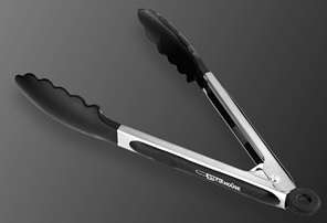 Happy Chef Kitchen Tongs - Black