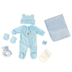 TINY TREASURES BLUE LAYETTE SET