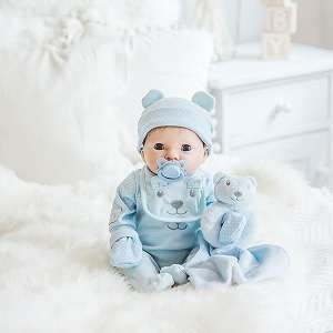 TINY TREASURES BLUE LAYETTE SET