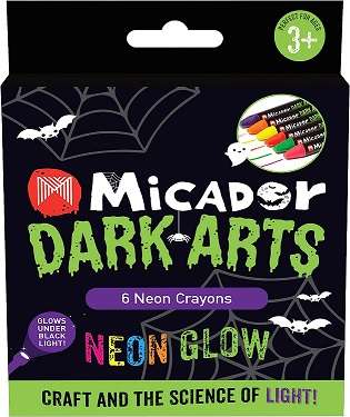 MICADOR DARK ARTS NEON CRAYONS PK6