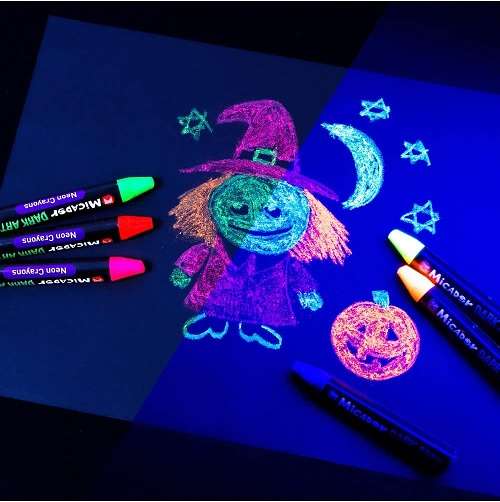 MICADOR DARK ARTS NEON CRAYONS PK6