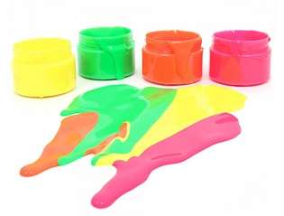 MICADOR JR. 60ML TUBS PACK 4 EASY WASH PAINT - FLUORO