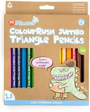 MICADOR JR. COLOURUSH JUMBO TRIANGLE PENCILS PACK 12