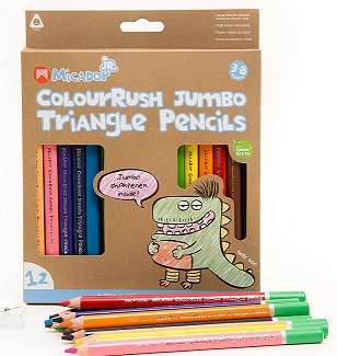 MICADOR JR. COLOURUSH JUMBO TRIANGLE PENCILS PACK 12