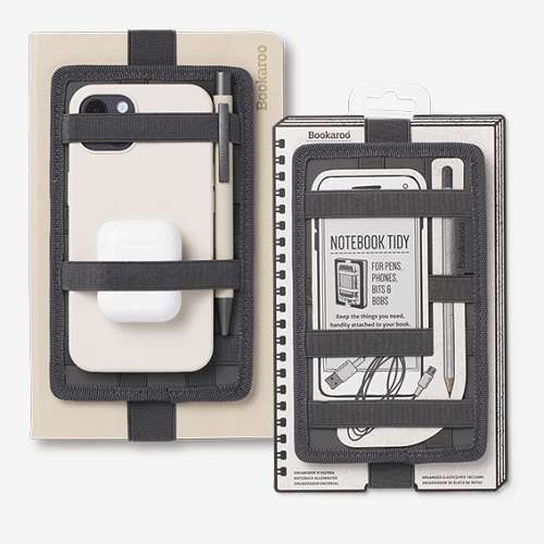BOOKAROO NOTEBOOK TIDY - CHARCOAL