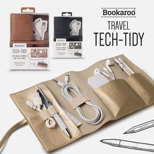 BOOKAROO TRAVEL TECH TIDY - CREAM