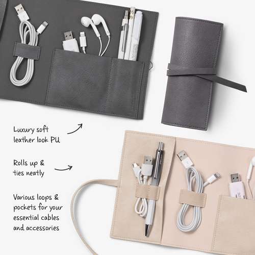 BOOKAROO TRAVEL TECH TIDY - CREAM
