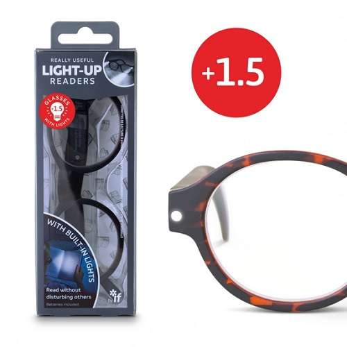 LIGHT UP READERS TORTOISESHELL +1.5
