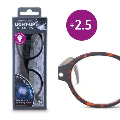 LIGHT UP READERS TORTOISESHELL +2.5