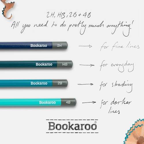 BOOKAROO GRAPHITE PENCILS PINKS