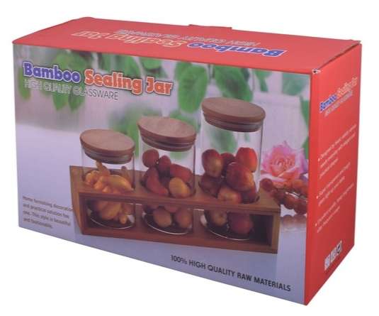 3-Piece Storage Jars & Stand
