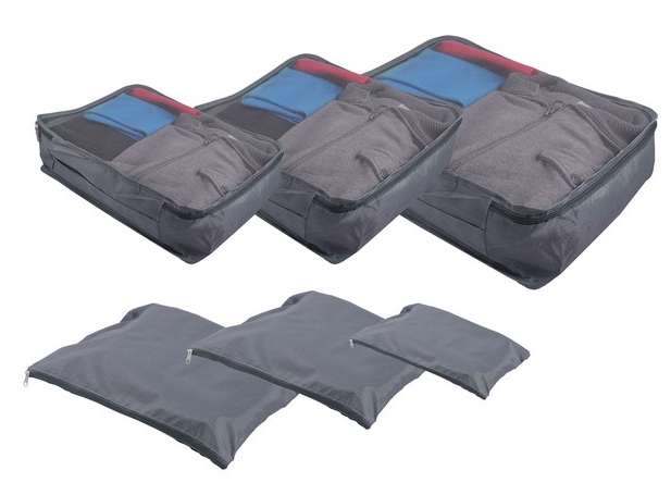 6-Piece Luggage Organiser Set - Grey