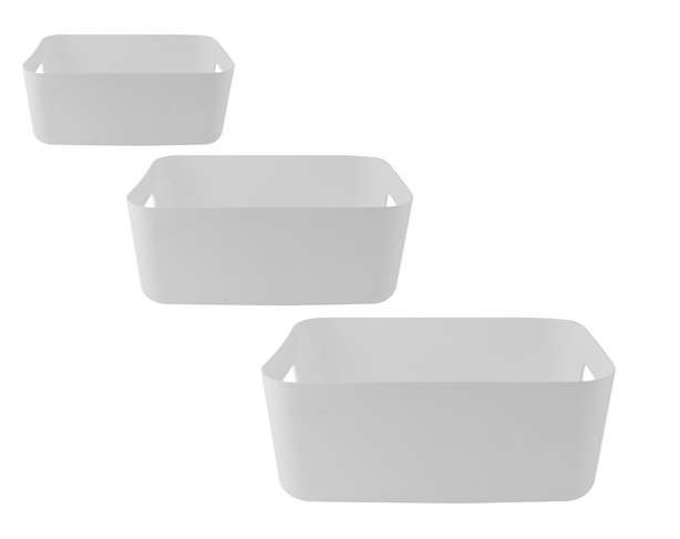 Storage Box 3-Piece Set - White